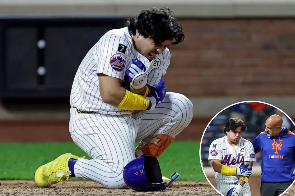 Francisco Alvarez 'sore' but doesn't need X-rays after getting drilled near tricep