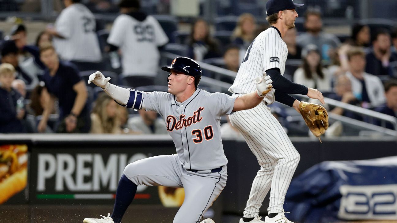 Yankees' relief collapses as Tigers explode for 9 runs in 7th