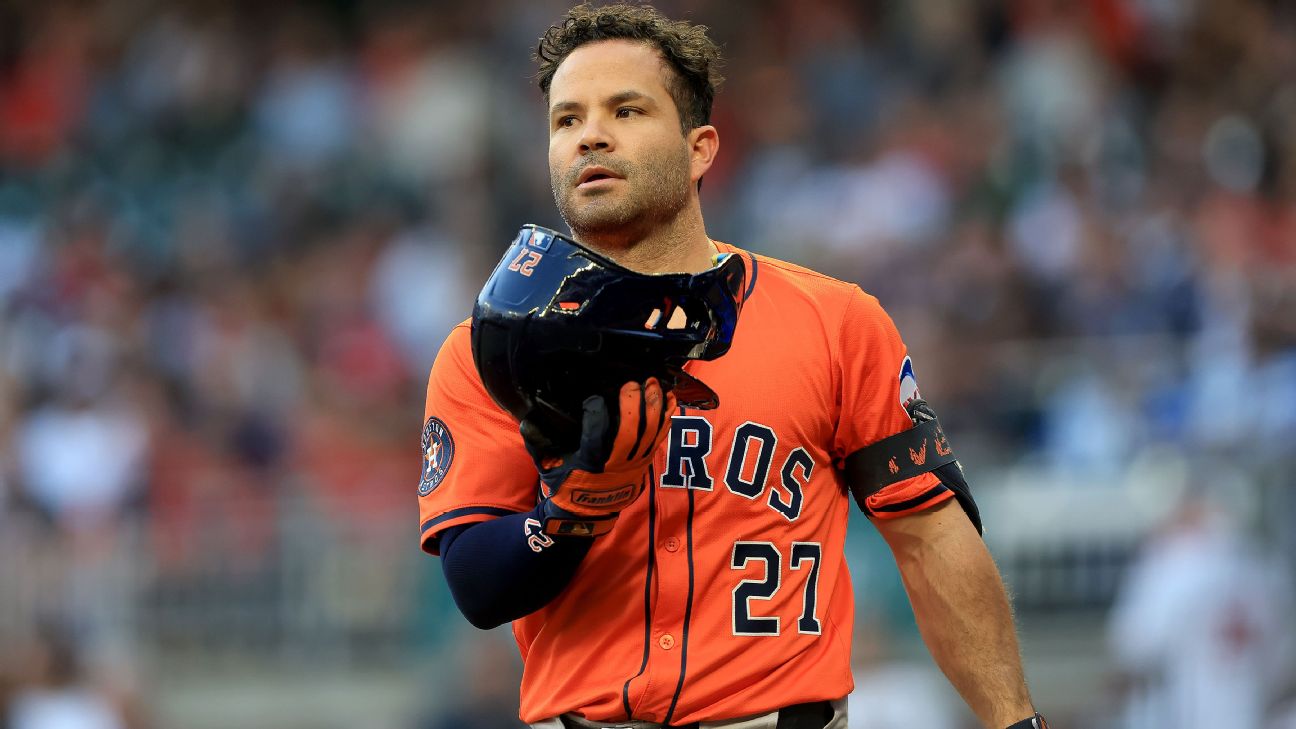Astros' Jose Altuve out with continued soreness in foot