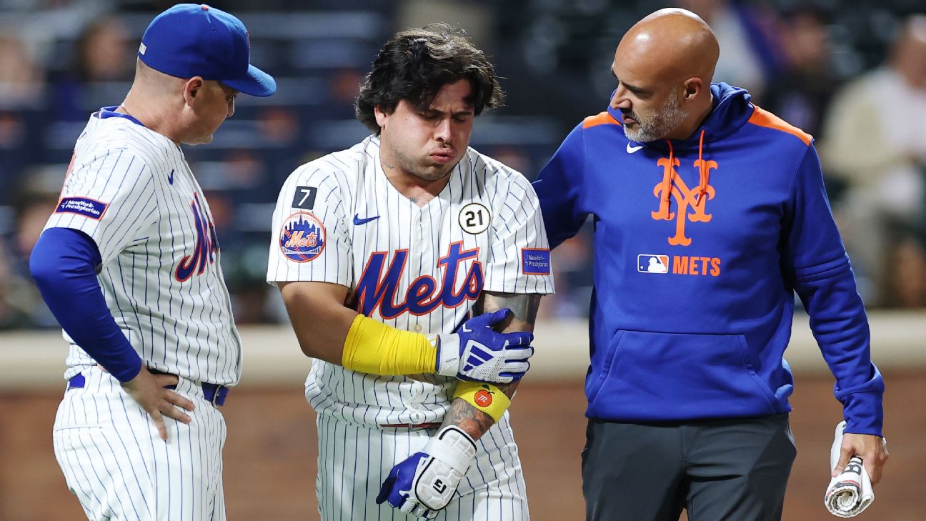 Mets optimistic Francisco Alvarez OK after being plunked again