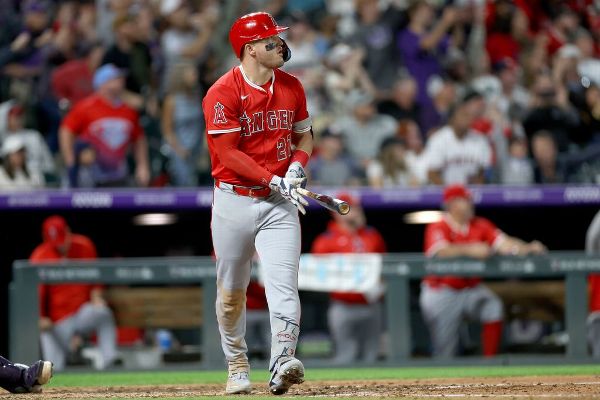 Mike Trout hits towering 485-foot shot for 400th career homer