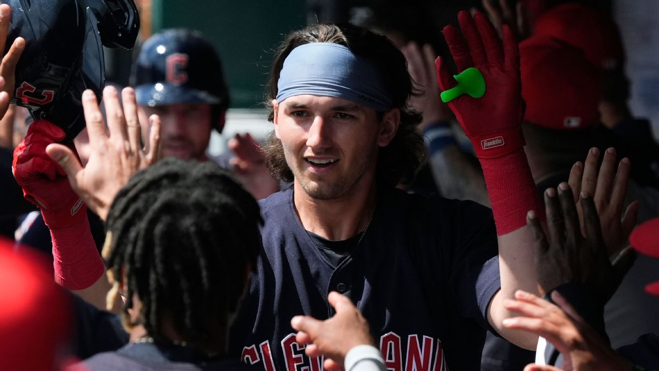 Guardians add top prospect Chase DeLauter to wild-card roster