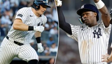 Yankees sit Ben Rice, Jazz Chisholm Jr. in Game 1 gambit