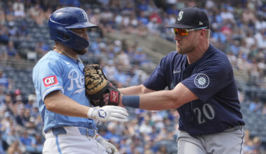 Seattle Mariners Kansas City Royals Kyle Isbel Luke Raley...