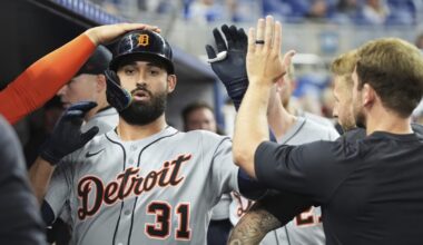 Alcantara outlasts Skubal, who leaves early, in Marlins' win over Tigers