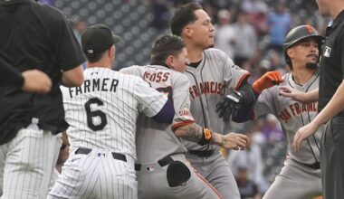 Freeland, Chapman, Adames ejected in Giants' 7-4 win over Rockies