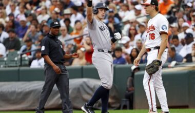 Rice's 10th-inning slam lifts Yankees over Orioles 7-1, keeping NY 2 behind Toronto in AL East