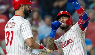 Phillies wrap up a 1st-round bye, hitting a team-record 8 homers to rout the Marlins