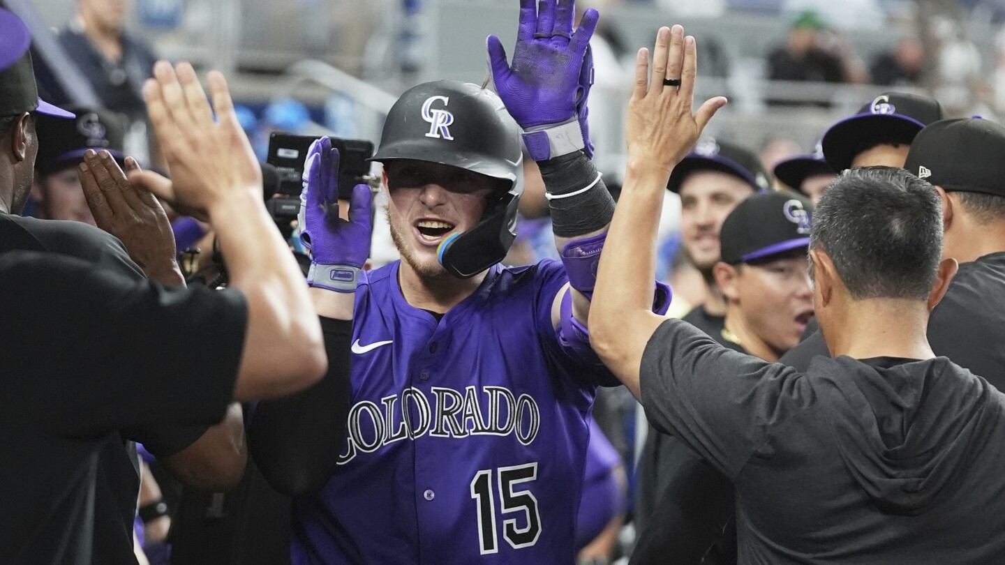 Rockies snap streak of 22 straight series losses dating to '24 with 3-2 win over Marlins