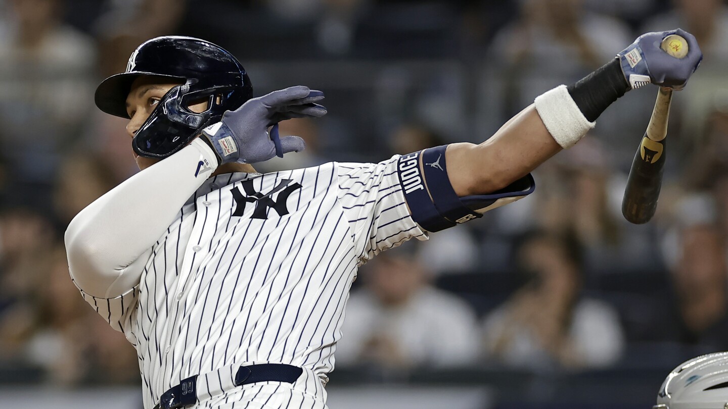 Judge homers twice to tie DiMaggio on Yankees list in 9-3 win over Tigers