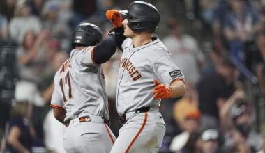 Chapman homers twice after appealing suspension to help the Giants beat the Rockies