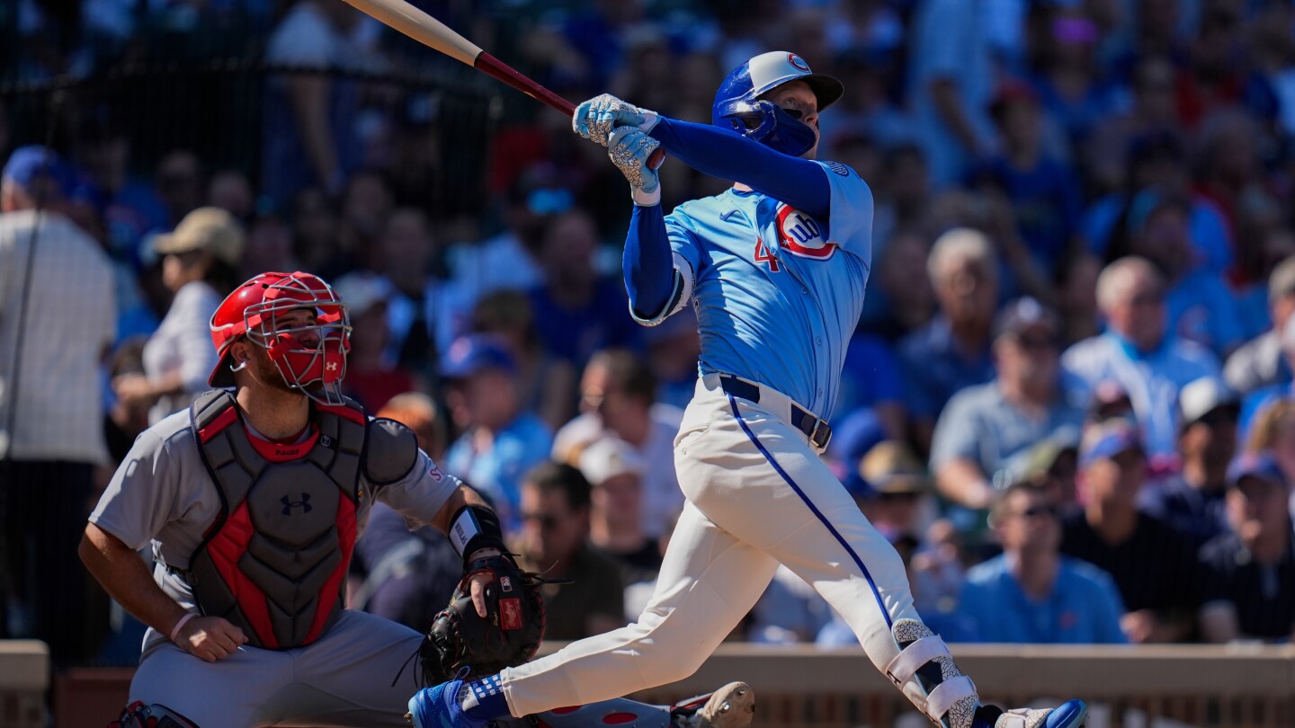 Pete Crow-Armstrong reaches 30-30-30 as Cubs pound Cardinals 12-1 to close in on top NL wild card