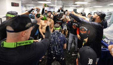 Tigers clinch AL playoff berth with 2-1 win over Red Sox. Detroit's division hopes still alive