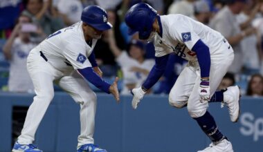 The Sports Report: Mookie Betts has big night as Dodgers sweep Rockies