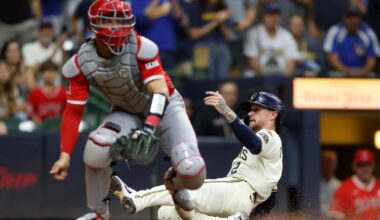 Angels fall to Brewers, ensuring their 10th consecutive losing season