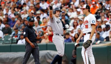Rice's 10th-inning slam lifts Yankees over Orioles 7-1, keeping NY 2 behind Toronto in AL East