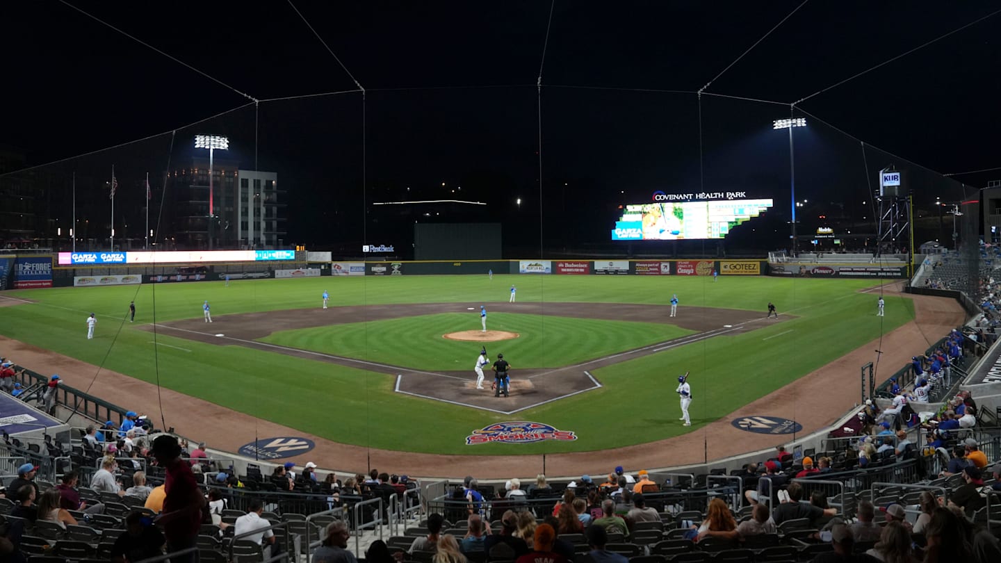 Minor League Baseball gamee between the Knoxville Smokies and Rocket City Trash Pandas on September 2, 2025, in Knoxville, Tennessee.