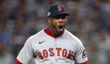 Boston Red Sox pitcher Aroldis Chapman