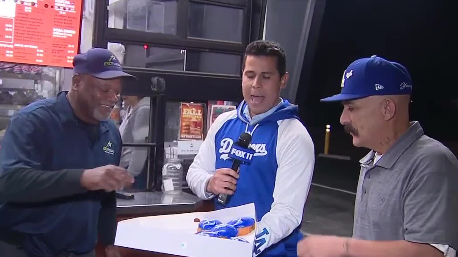 Dodger fans celebrate after Wild Card Series sweep