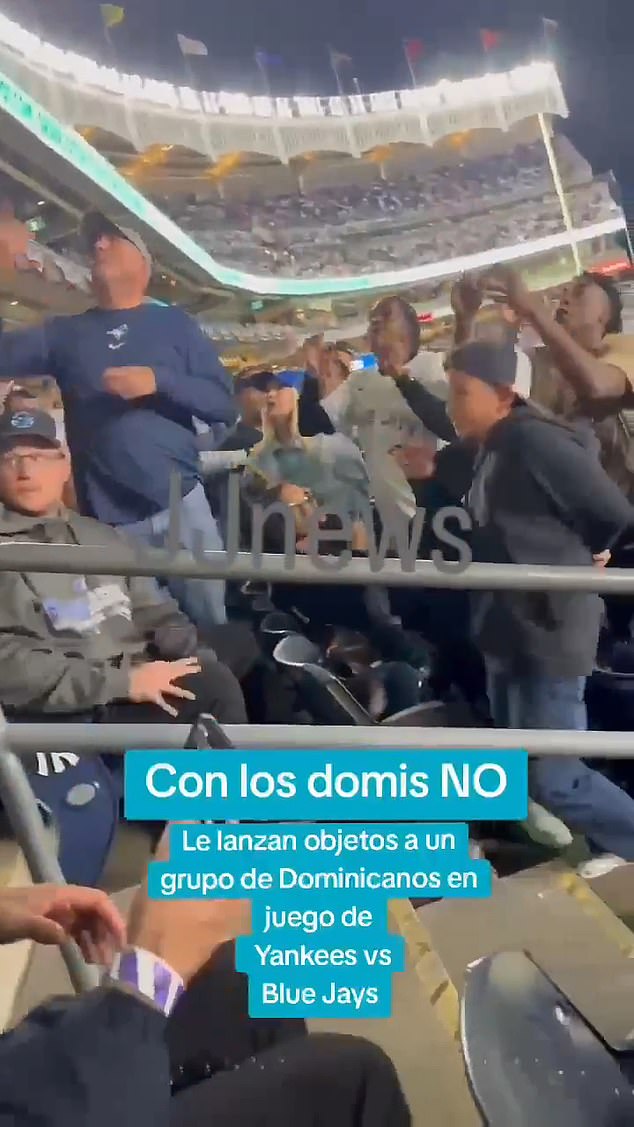 Guerrero's family was seated along the third-base line at Yankee Stadium for Game 4