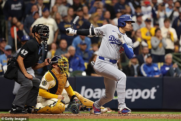 The incident took place during the Dodgers' 5-1 win over the Brewers in the MLB playoffs