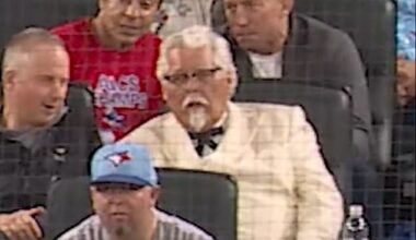 Eagle-eyed baseball fans spotted a Colonel Sanders lookalike in the stands of Rogers Centre