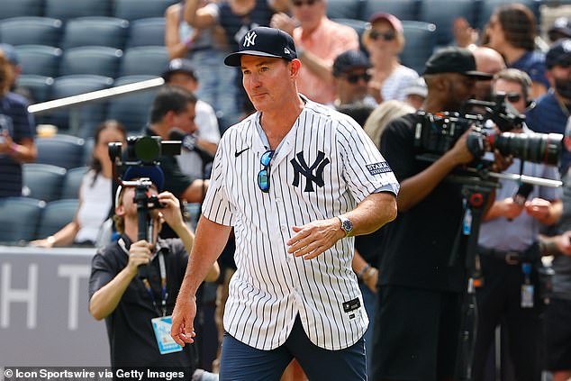 Former New York Yankee John Flaherty appears during the 75th Old Timers Day in the Bronx