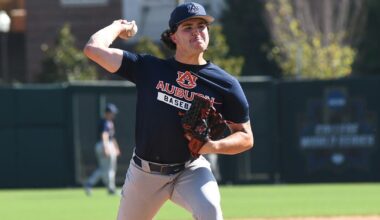 Transfer pitcher says energy 'through the roof' surrounding Auburn baseball program