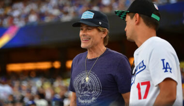 Rob Lowe infuriates Reds fans with his treacherous hat choice