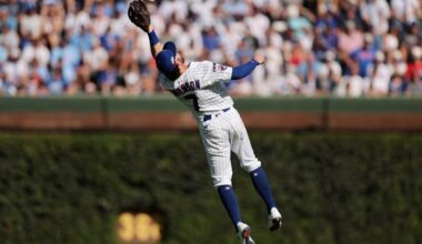 Chicago Cubs' Dansby Swanson had a stellar defensive day in Game 1