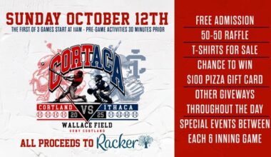 Ithaca Baseball Heads to Cortland Sunday, Oct. 12, for Charity Exhibition Mini-Series