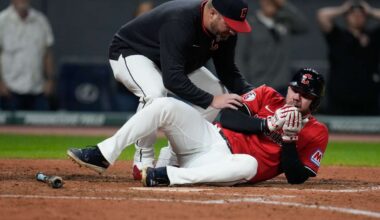Guardians' David Fry hospitalized after being hit in face by pitch during crucial win over Tigers