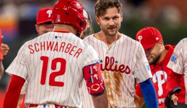 J.T. Realmuto, Bryce Harper back in lineup; Trea Turner on target for Game 1