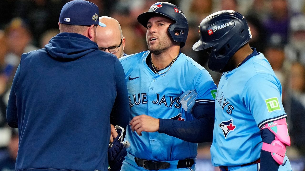 George Springer in Toronto's lineup for Game 6 of ALCS, two days after hit on knee by 95.6 mph pitch