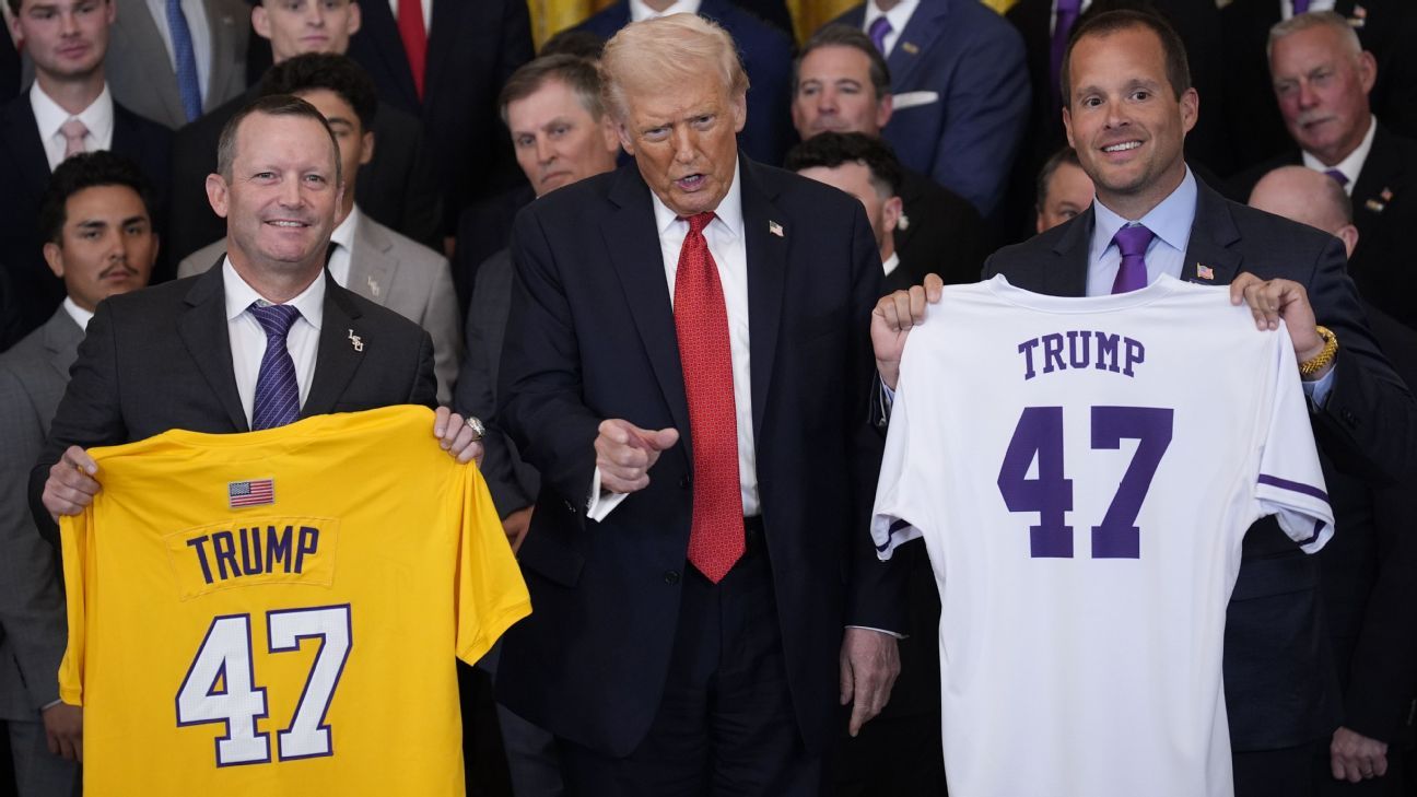 Trump honors '25 college baseball champs LSU, LSU-Shreveport