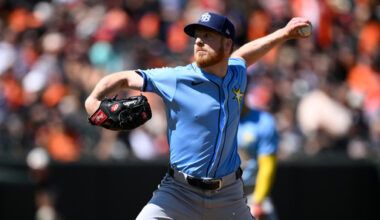 FILE - Tampa Bay Rays relief pitcher Richard Lovelady (55) in action during a baseball game against the Baltimore Orioles, Sept. 8, 2024, in Baltimore. (AP Photo/Nick Wass, File)