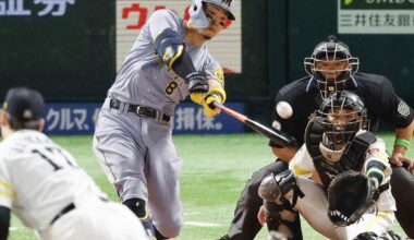 Baseball: Murakami betters Arihara, Tigers edge Hawks to open Japan Series