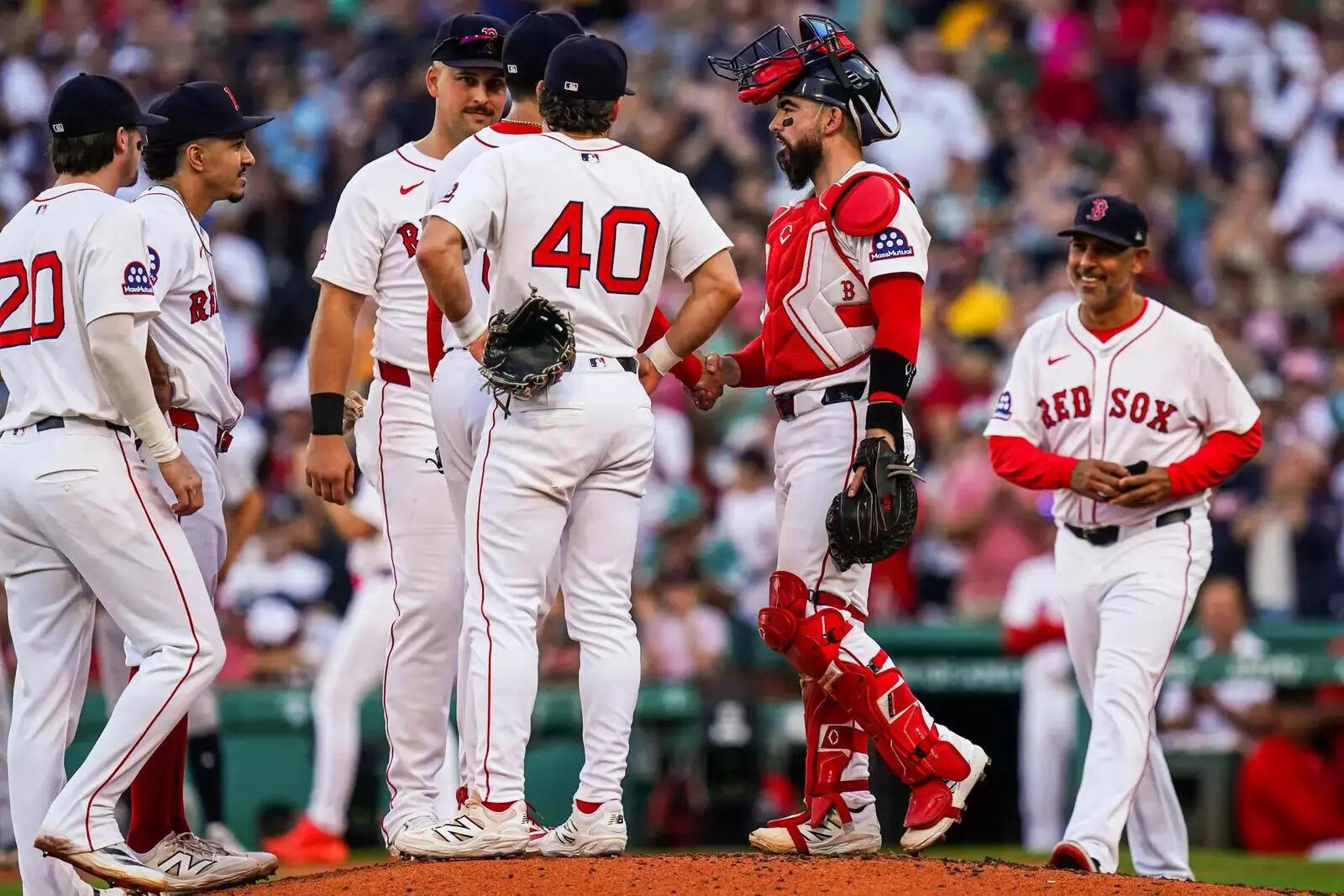 Boston Red pitcher Jose De Leon (78) is relieved as they take on the Detroit Tigers in the seventh inning (Image via Imagn) Boston Red pitcher Jose De Leon (78) is relieved as they take on the Detroit Tigers in the seventh inning