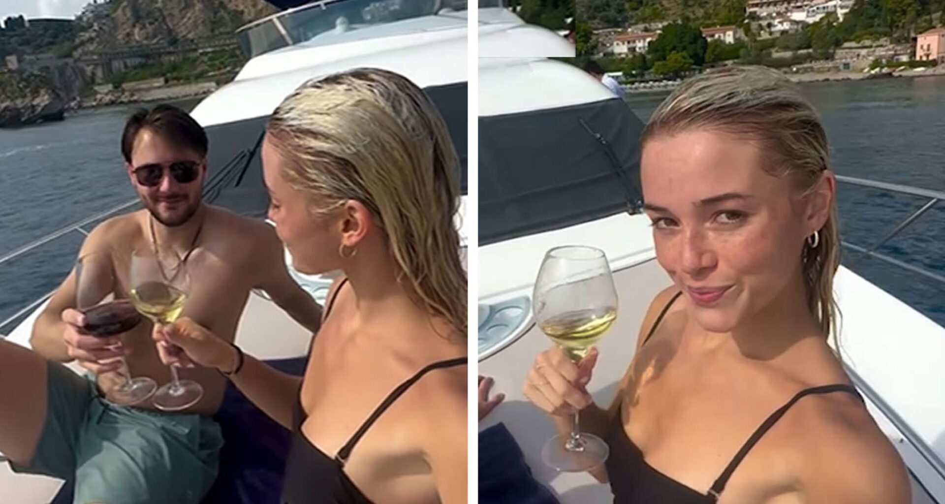 Livvy Dunne Drinks Wine With Shirtless Paul Skenes On Sicily Vacation