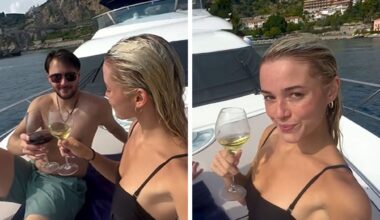 Livvy Dunne Drinks Wine With Shirtless Paul Skenes On Sicily Vacation