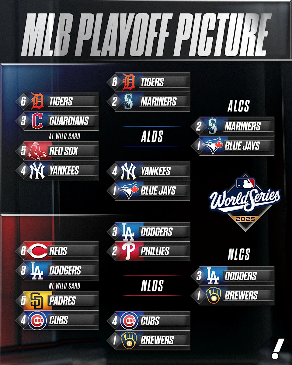 We're down to the final four in the MLB playoffs. (Davis Long/Yahoo Sports)