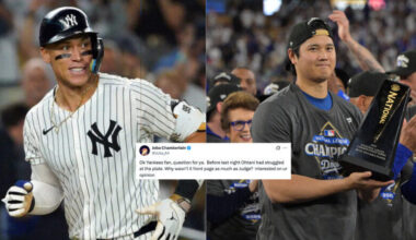 Yankees Fans Divided After Former Pitcher Questions Why Shohei Ohtani Isn’t Criticized Like Aaron Judge For Poor Performances