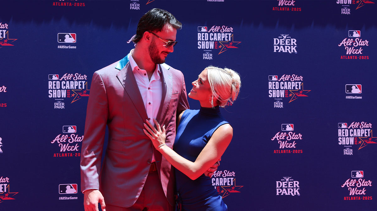 Pittsburgh Pirates pitcher Paul Skenes and Livvy Dunne on the 2025 MLB All-Star Game red carpet.