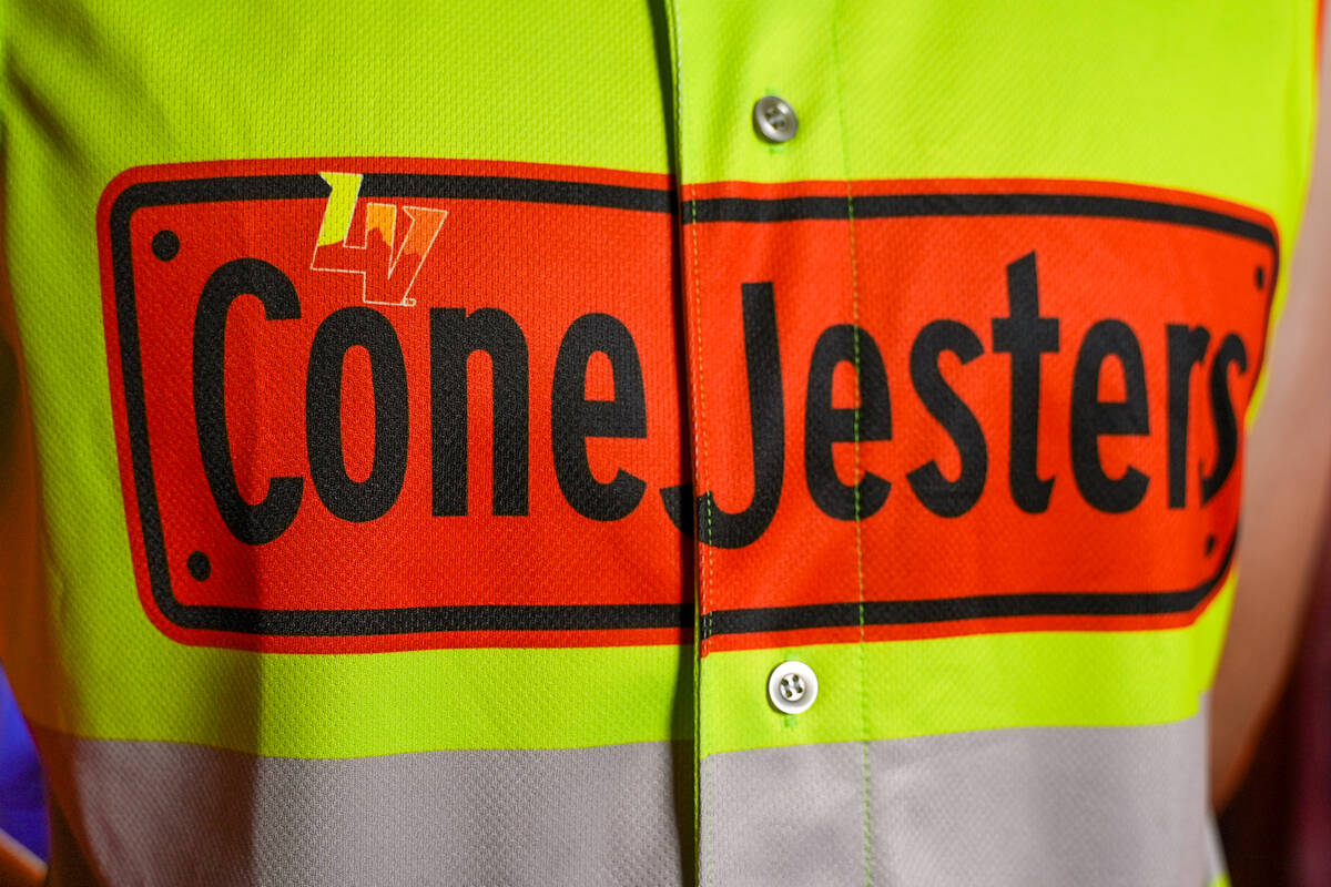 Former Aviators and now Athletics first baseman Nick Kurtz wearing the team's Cone Jesters "Wha ...