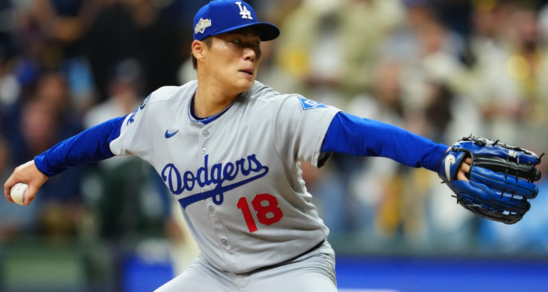 Yoshinobu Yamamoto Pitches Complete Game, Wows Fans as Dodgers Beat Brewers in NLCS G2