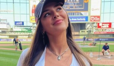 Female Milwaukee Brewers Fan Is Causing Major Stir On The Field & In The Stands With Her Jaw-Dropping Friends & Their Risky Outfits [PHOTOS]