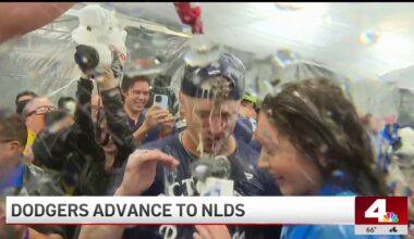 Dodgers celebrate Wild Card Series sweep to advance to NLDS – NBC Los Angeles