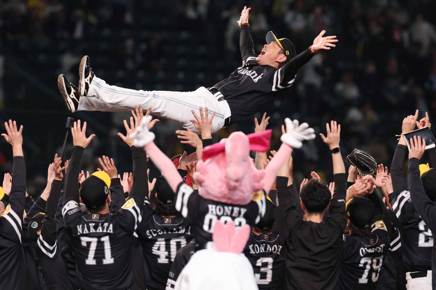 Hawks rally past Tigers in 11th to win Japan Series
