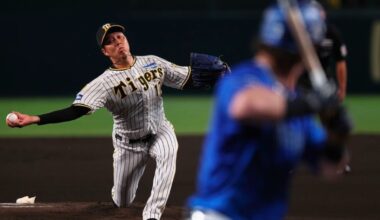 Sidearmer Koyo Aoyagi (credit: Hanshin Tigers/Instagram)