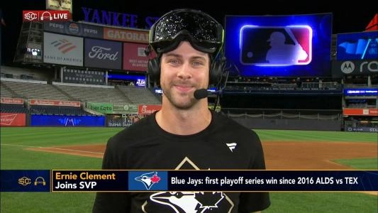 Ernie Clement in a postgame interivew Ernie Clement in a postgame interivew